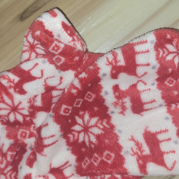 Red & White Furry Dog 🐕 Romper - Picture 4 of 10